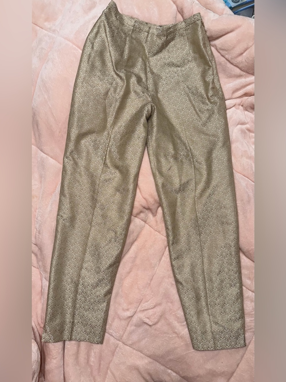 Talbots Womens silk Dress Pants in champagne/gold